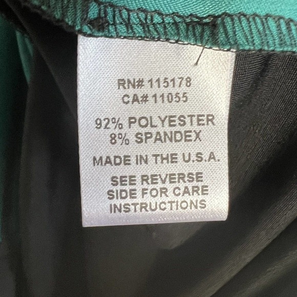 KOMAROV Dress Medium Color Block Jersey Knit Sheath Dress Asymmetric Ruched n11 - Picture 8 of 9